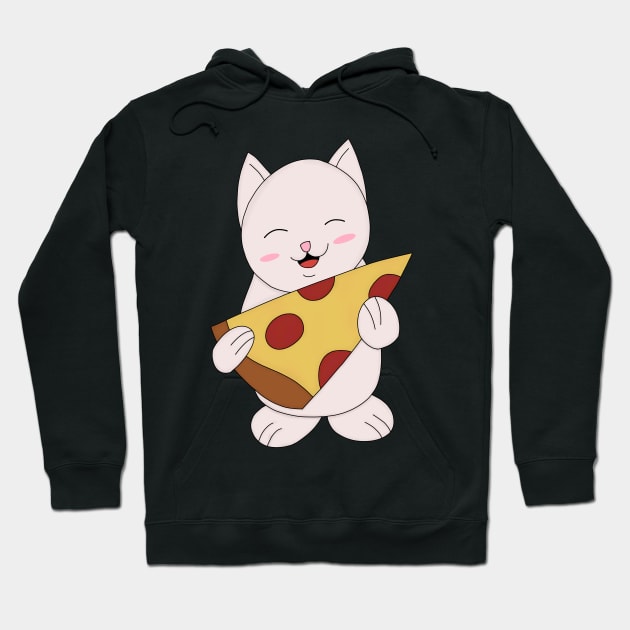 Cat Pizza Time Hoodie by pako-valor